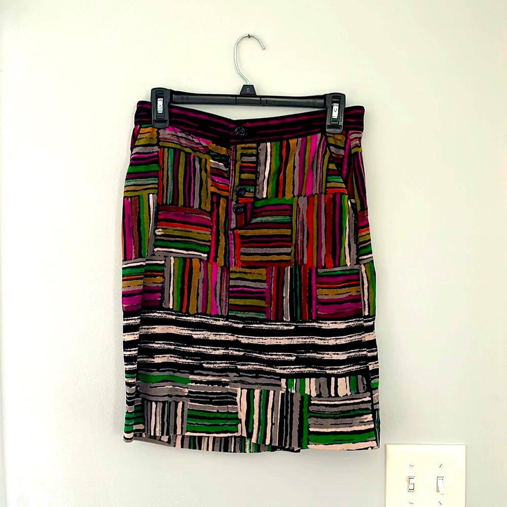 Funky multicolored skirt from Anthropologie